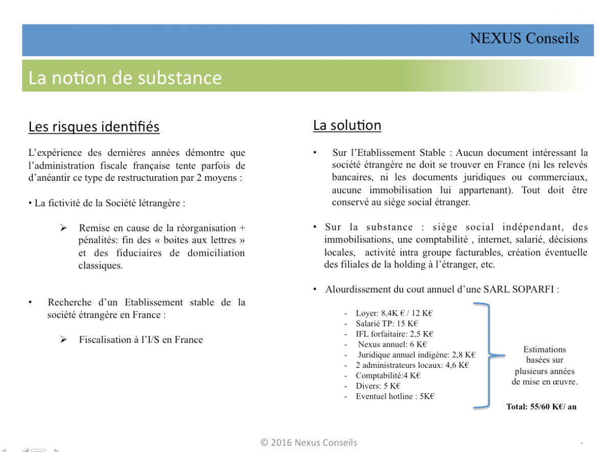 la notion de substance