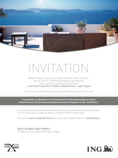 Invitation Acquisition bien exception
